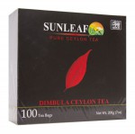 Чай черный, Sunleaf (Санлиф) 2 г 100 шт Димбула цейлонский пакетики 2-х кам